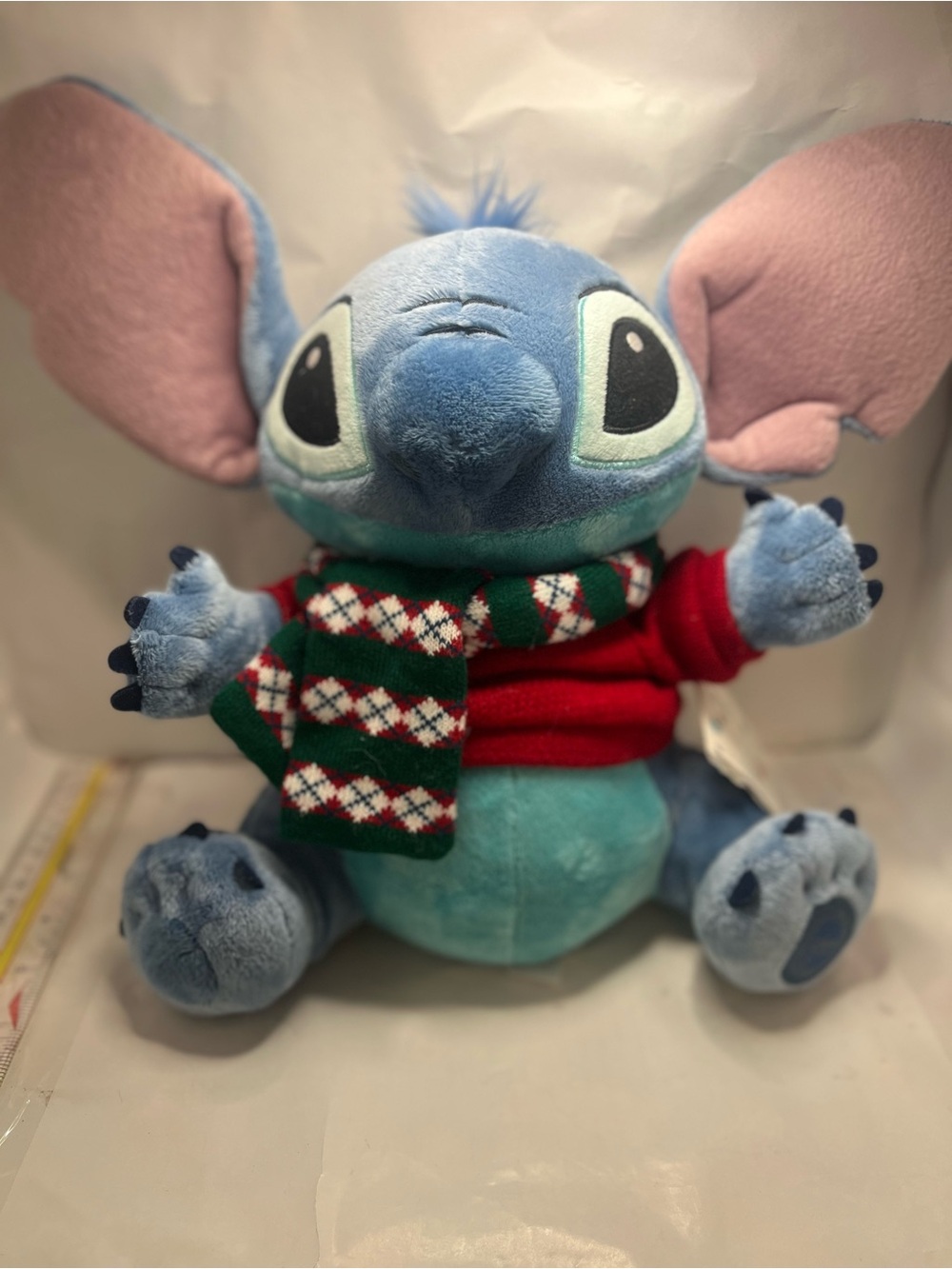 Med size Disney Store Christmas winter Stitch plush